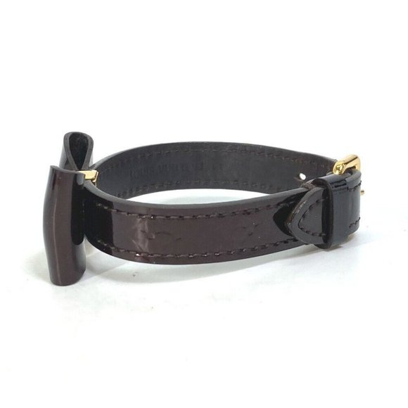 LOUIS VUITTON M6617F MonogramVernis Favorite ribbon accessories Bracelet purple - Picture 3 of 13